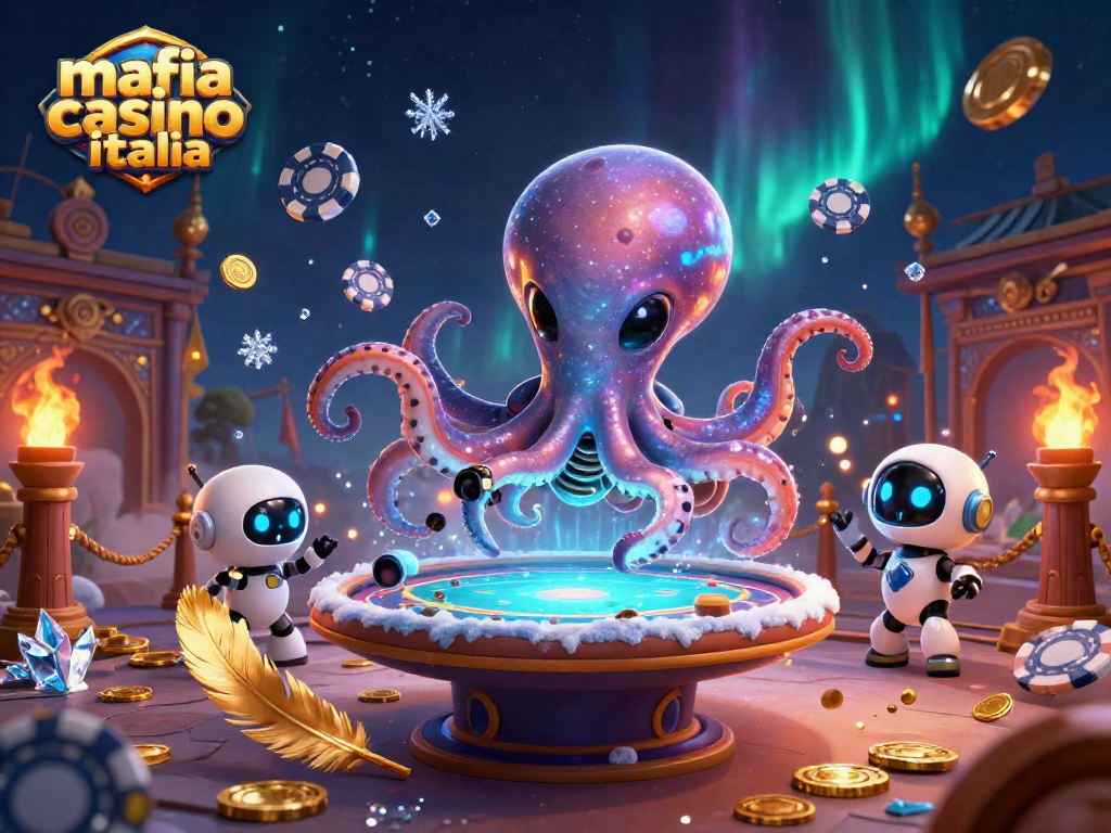 Play exciting games with mafia casino italia as a 3D alien octopus and robot enjoy animated poker fun.